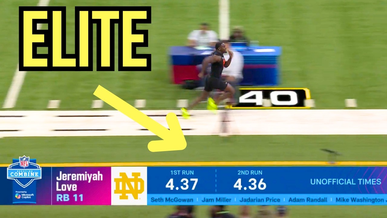Джеремия Лав блестяще выступила на NFL Combine, пробежав 40 ярдов за 4,36 секунды (возрастная кат...