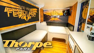 HYPERIA Hotel Room - THORPE PARK
Thorpe Park have introduced a brand new room at their onsite accommodation (The Thorpe Shark Cabins) in the form of Hyperia rooms! These rooms allow you to sleep among signage and easter eggs from the UKs tallest rollercoaster. Hyperia will be opening on 24th May 2024.
Book your own ride themed room at the Thorpe Shark Cabins:
https://www.thorpepark.com/short-breaks/accommodation/themed-rooms/
Hyperia Fastrack Infromation (provided by Thorpe Park):
Hyperia Themed Cabins Fastrack Info:
Each guest staying in a Hyperia themed cabin will get a single-use Hyperia Fastrack ticket valid on their second day. Each guest will also receive unlimited Fastrack on their second day valid on one of the following coasters: The Swarm, Stealth, Nemesis Inferno, and Colossus. Unlimited Fastrack is not valid on Hyperia.
By staying multiple nights in a Hyperia themed cabin, you unlock these perks the following day after each additional night.
General Hyperia Fastrack Info (provided by Thorpe Park):
Hyperia will feature a Fastrack queue line. We are anticipating high demand for the ride during its opening period, so to ensure the main queue line is moving as quickly as possible, we are limiting Hyperia Fastrack tickets. See below for information:
One single-use Bolt-On ticket can be purchased for £20 if you have an existing ‘Ultimate’ Fastrack package
Two Bolt-On tickets can be purchased if you spend £100+ (after discounts applied) in our brand-new Hyporium Shop
One single-use Fastrack ticket per person if you’re staying in one of our Hyperia themed rooms at Thorpe Shark Cabins
One single-use Bolt-On ticket can be purchased for £20 by each guest staying in any other themed room at the Thorpe Shark Cabins (Colossus, Nemesis Inferno, Stealth, The Swarm)
Please note, Hyperia Fastrack is strictly limited in numbers and available on a first-come, first-served basis. Unless you are staying in a Hyperia themed room, Hyperia Fastrack is not guaranteed with the above purchases. Terms, conditions and ride requirements apply. More information can be found on the Thorpe Park app and at thorpepark.com/terms. Fastrack does not include theme park entry.
My social media links:
-Twitter: https://twitter.com/J_Silkstone
-Instagram: https://instagram.com/j_silkstone/
LIKE | COMMENT | SUBSCRIBE
jacksilkstone137@gmail.com HYPERIA Hotel Room - THORPE PARK