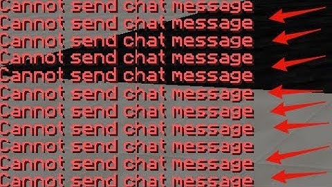 how to fix ¨cannot send chat message¨ on minecraft