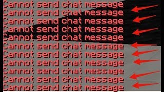 how to fix ¨cannot send chat message¨ on minecraft