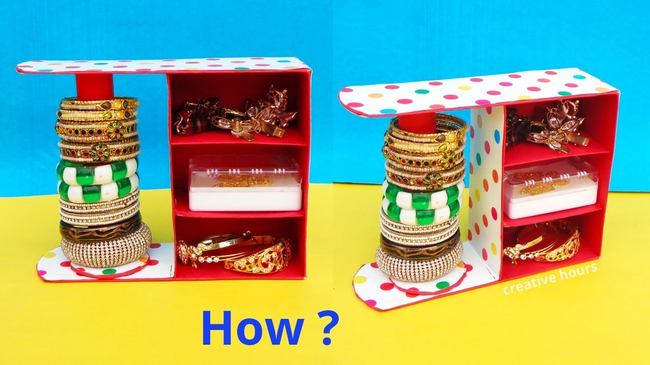 DIY: Bangle Stand making at Home with waste Sweet box | Best out of ...
