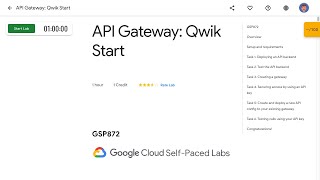 API Gateway Qwik Start GSP872