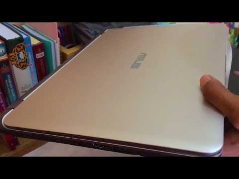 unboxing asus A407MA gold