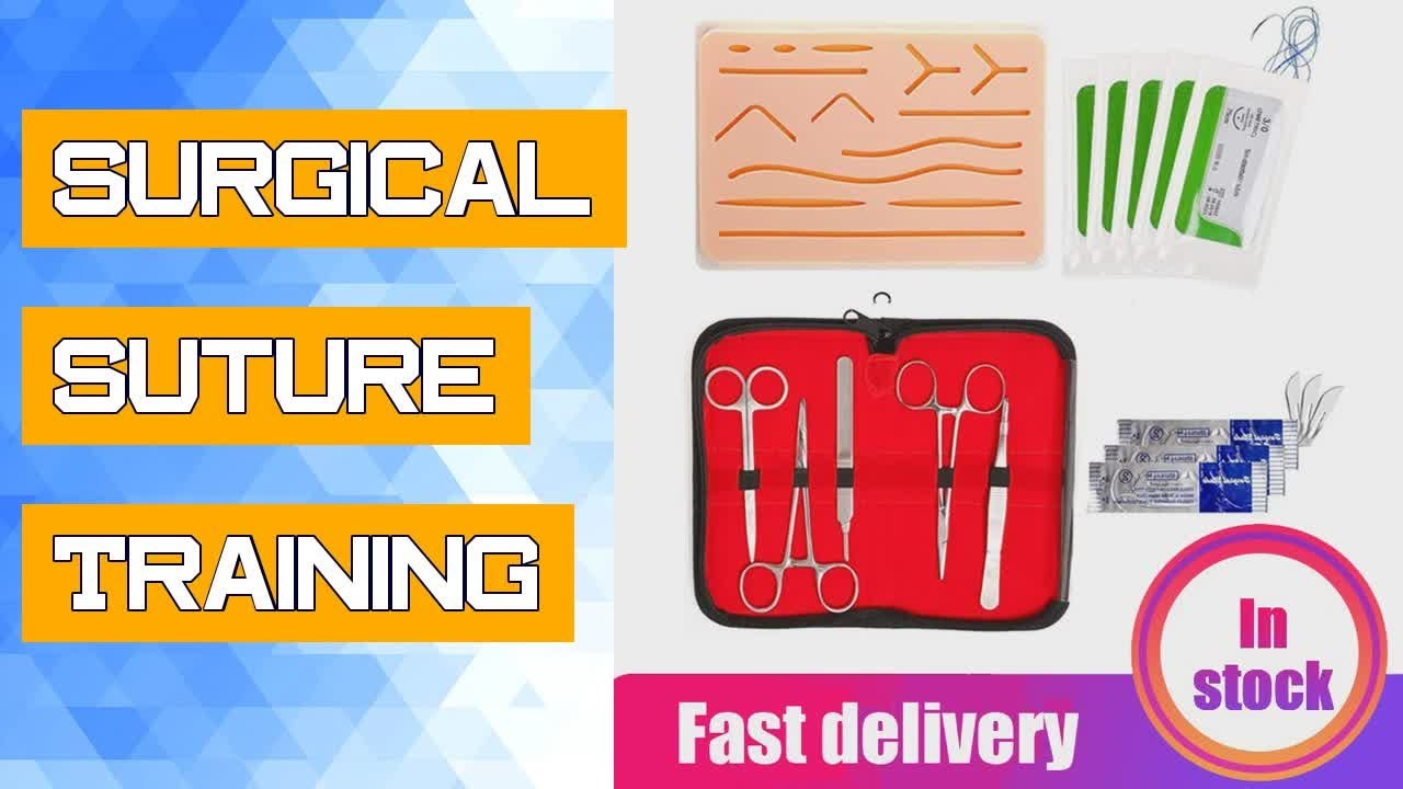 Surgical Suture Training Kit, Skin Operation, Practice Model, Training Pad, Scissors Tool, Teaching
