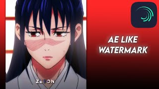Watermark Like Ae  Alight Motion Tutorial