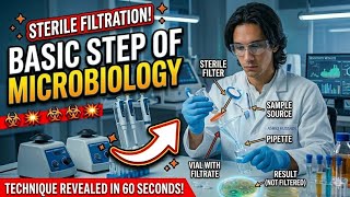 Basic Steps Of Microbiology 🧬 (Sterile Filtration)