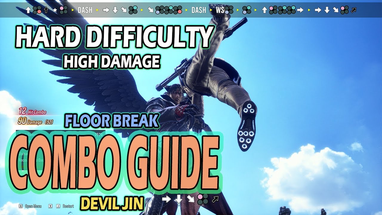Tekken 8 Devil Jin Combo Guide Hard Difficulty | High Damage Floor Break Wall Carry