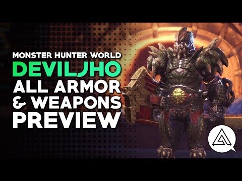 Monster Hunter World | All Deviljho Armor, Weapons & Palico Gear