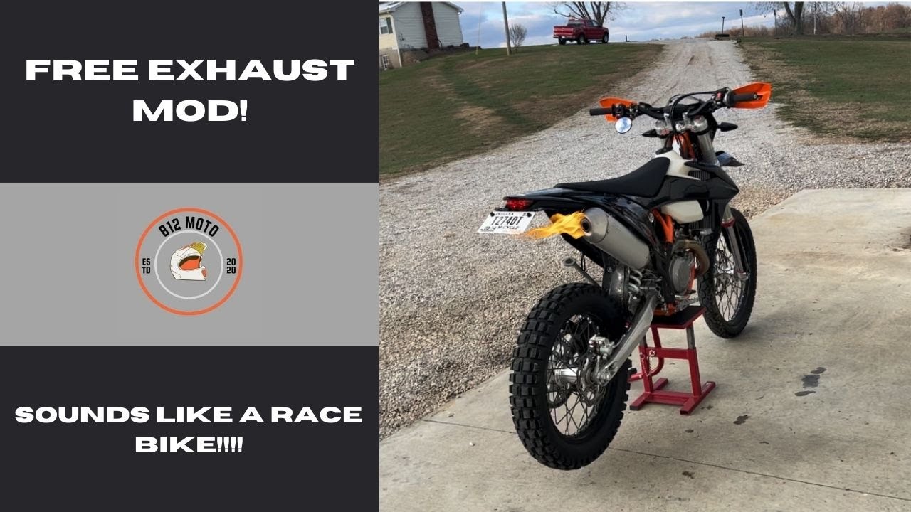 The ultimate free exhaust mod for KTM 500 EXC - YouTube