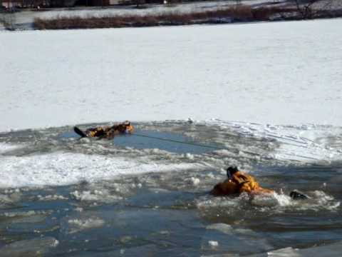 Ice water rescue training pt 1 - YouTube