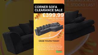 Corner Sofa Sale - Desmond Jumbo Cord Corner Sofas starting £399.99 with Free UK Delivery