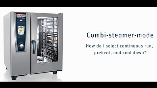 How-to select continuous operation, preheat and cool down | MySCC