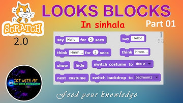 Looks  Blocks (scratch 2.0 ) | PART I | in Sinhala