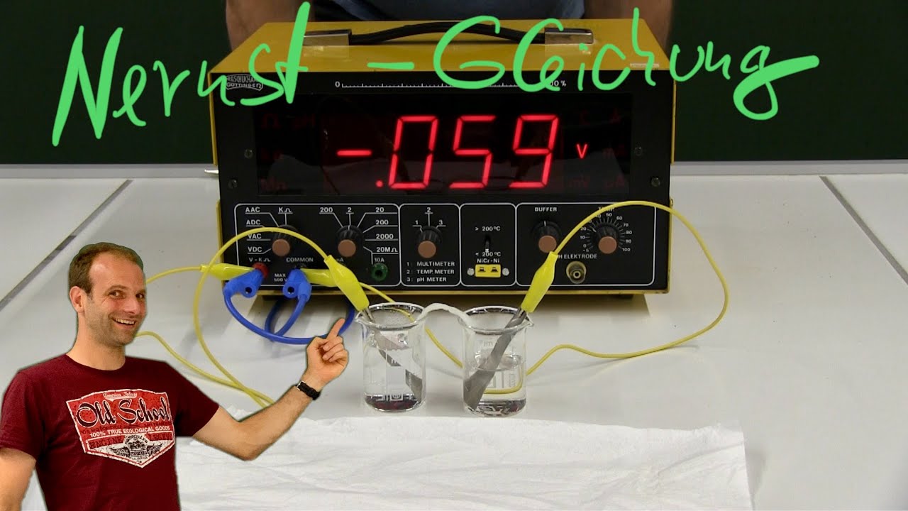 Nernst Gleichung - Elektrodenpotentiale sind konzentrationsabhängig