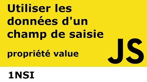 JavaScript - Utiliser les données d