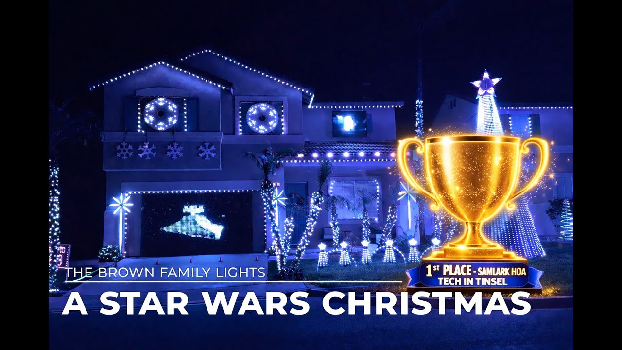 A Star Wars Christmas Lightshow. The neighbors asked for 