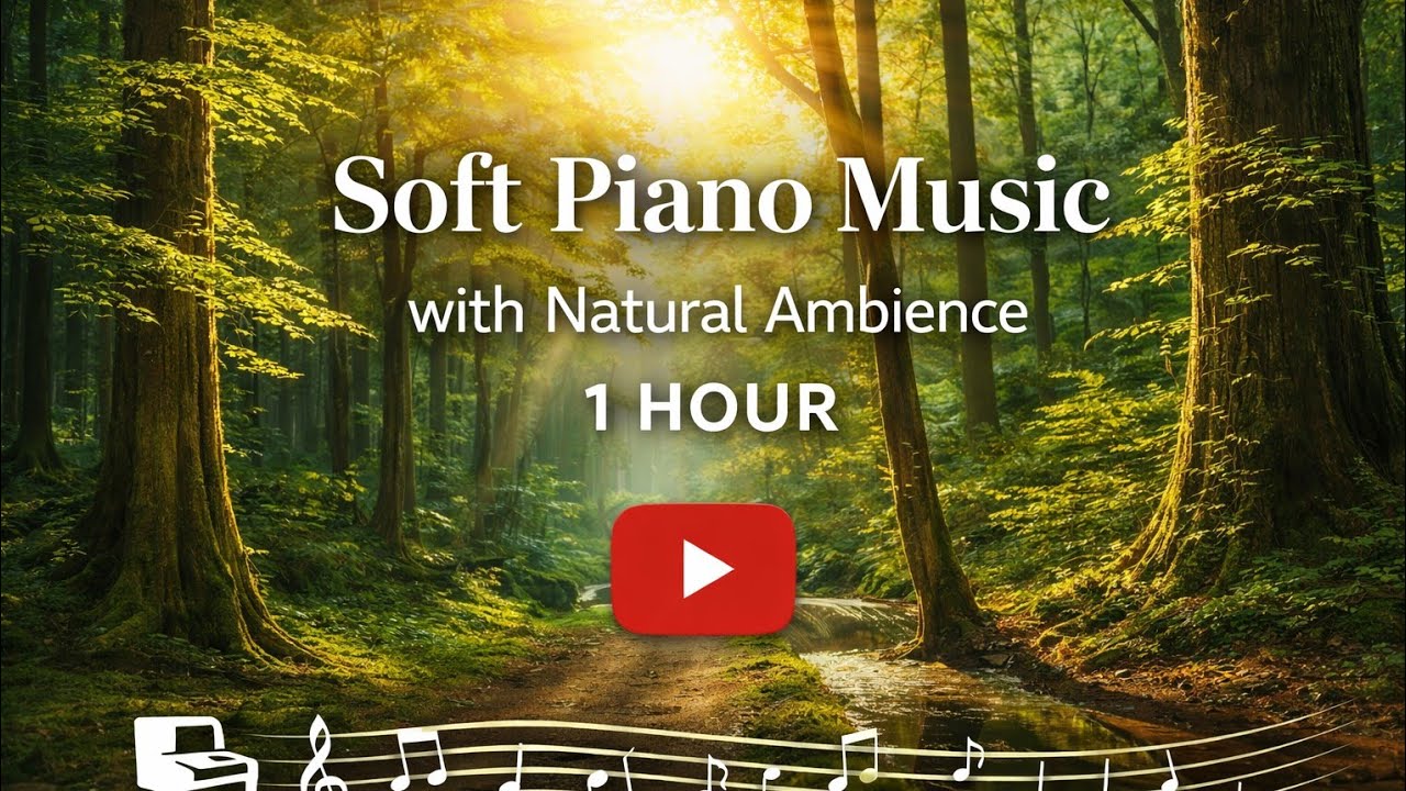 Soft Piano Music with Nature Ambience for Relaxation & Focus - YouTube