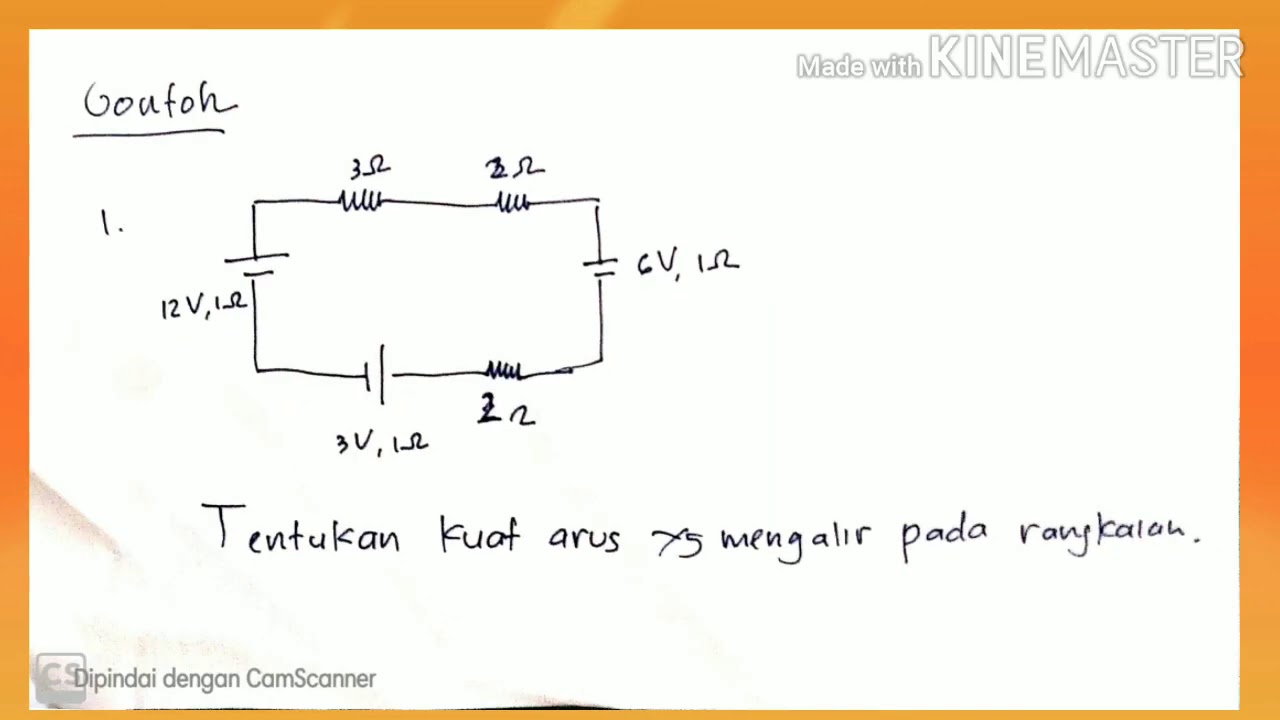 Contoh Soal Hukum Kirchoff 1 loop - YouTube
