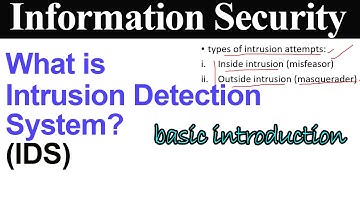 Intrusion Detection System (IDS) in Information Security/Network Security