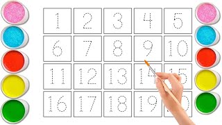 Learn Counting 1 to 20 | Number Tracing for Kids | Preschool Learning with Colors | Vid. No. 73