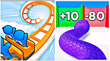 Runer Coaster Vs Snake Run Race 🫁🫁Walkthrough All New New Max Update Gameplay FD3964
