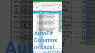 AutoFit Columns in Excel | Adjust Column Width Automatically | Excel Tips for Beginners