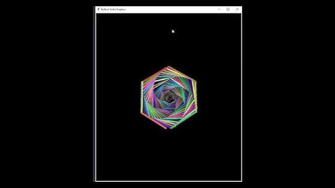 Rainbow Benzene with Python Turtle | python turtle graphics tutorial #turtle graphics😍🤩