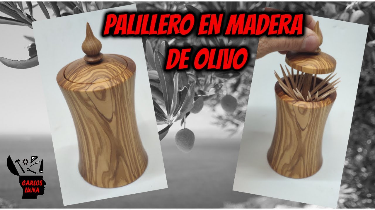 TORNEADO Madera. Palillero torneado en madera de olivo. Woodturning -  YouTube