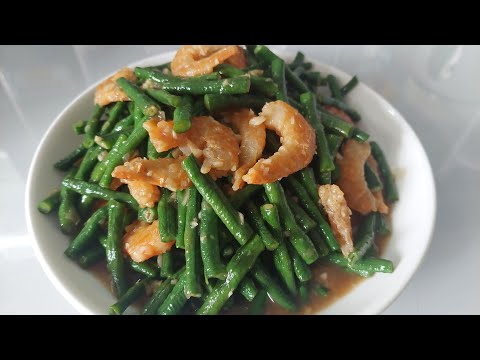 Tumis Kacang Panjang Udang Kering