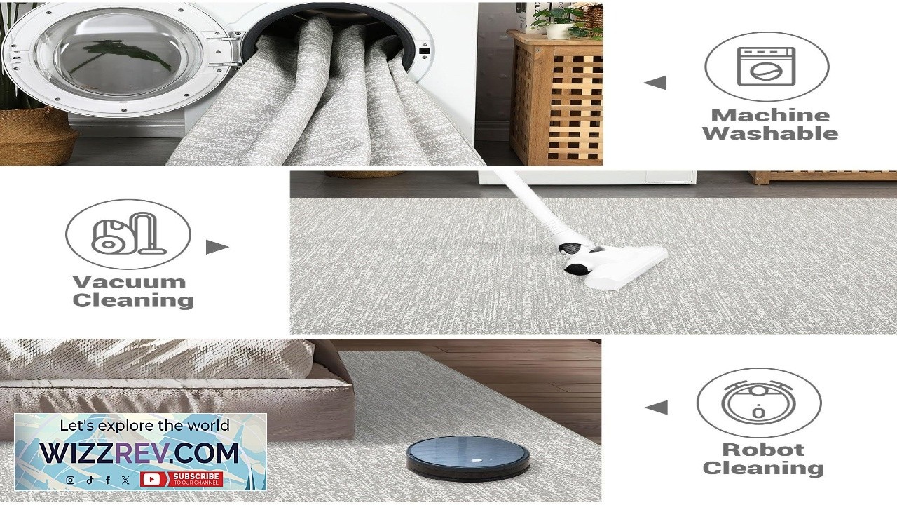 Garvee Washable 5x7 Area Rug Ultra Thin Soft Modern Contemporary Indoor Rug