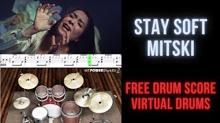 Mitski - Stay Soft (Drum Transcription Score Sheet Music, Virtual Drums) screenshot 1