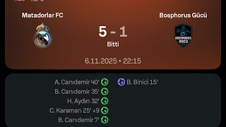 MATADORLAR FC - BOSPHORUS GÜCÜ | 2025-2026 AÇILIŞ SEZONU 3.HAFTA
