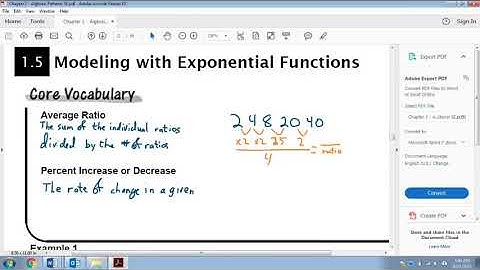 Algebraic Reasoning 1.5 Notes - Vocabulary