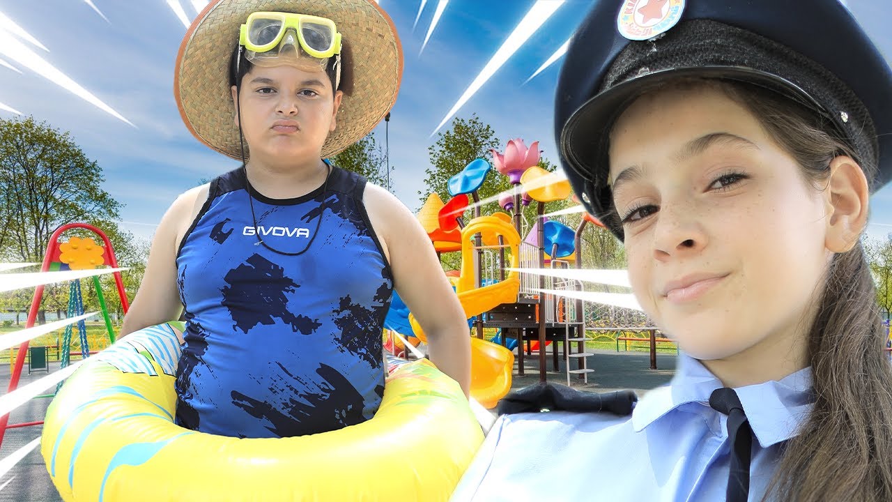 شرطة الاطفال الابطال تمسك الحرامي وتضعه بالسجن 110 #اطفال #اغانى#العاب #شرطة