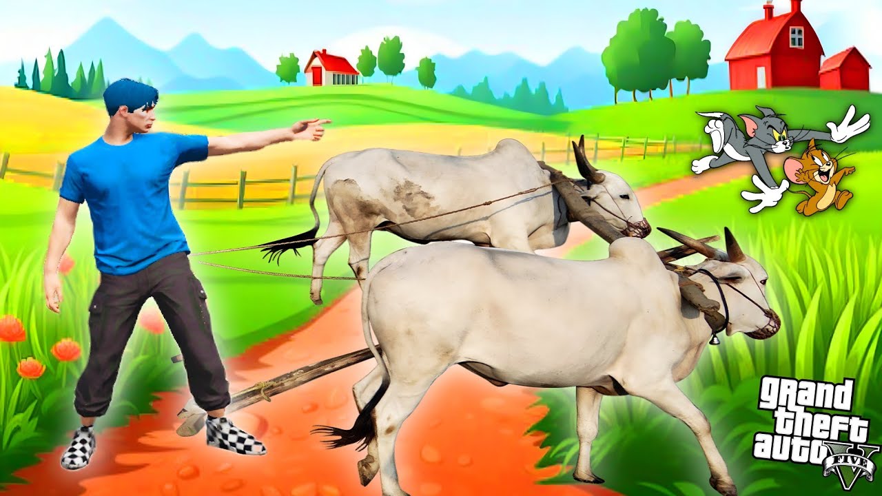 ကျနော် ရွာပြန်ပီး နွားကျောင်းခဲ့တယ်/ I Become Farmer in GTA V