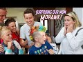 Surprising mom with a Mohawk! Dad's in TROUBLE!