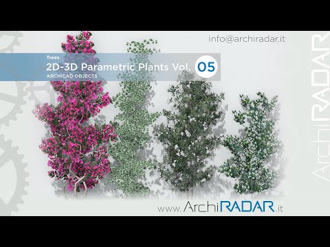 2D 3D Parametric Plants Volume 05 - ARCHICAD Objects