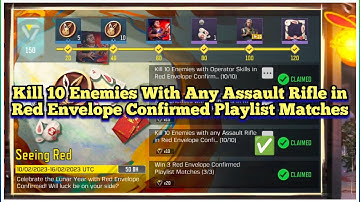 CODM Kill 10 Enemies With Any Assault Rifle in Red Envelope Confirmed Playlist Matches Task Complete