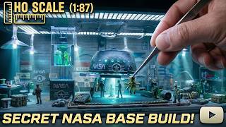👽 I Built a Secret Area 51 Alien Base in HO Scale 1:87.  Alien Lab Diorama Part 3