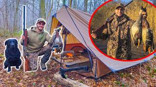 3 Jours à Camper et Chasser Seul avec mon Chien dans une Tente Chaude !