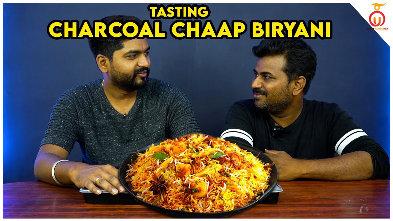 Pranking Sanjith 🤣 with VEG FOOD Charcoal Chaap Biryani Kannada