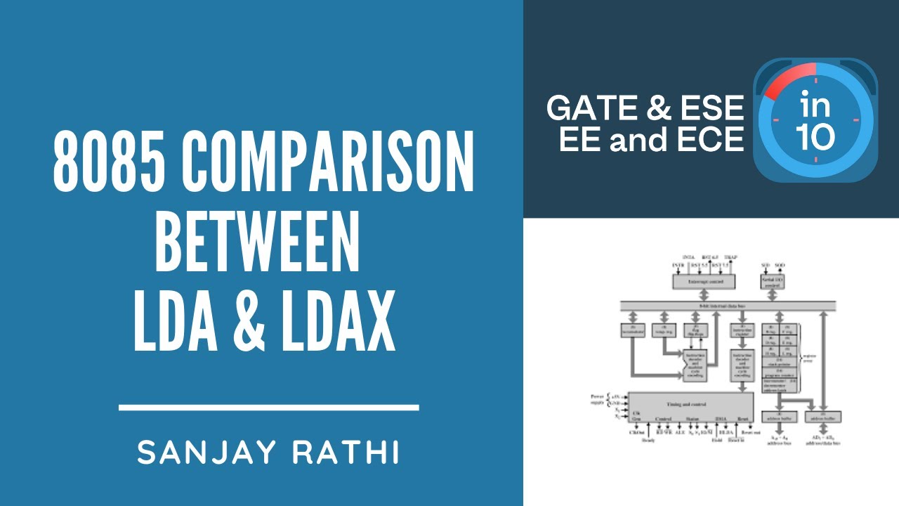 8085 Comparison Between LDA & LDAX | GATE & ESE (EE, ECE) | Sanjay Rathi