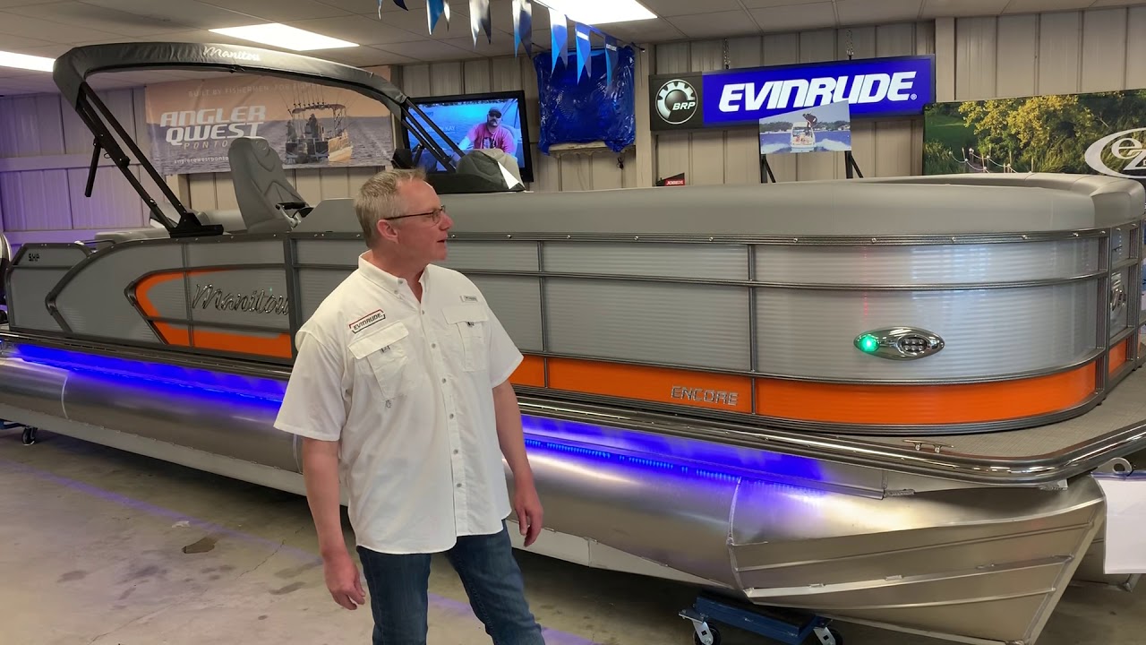 2020 Manitou Pontoon 25 Encore SL SHP with Dual Evinrude 150 HO ETEC G2 w iDock by Ohio Valley Boats