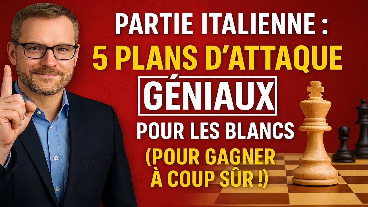 Partie Italienne : 5 Plans d'Attaque GÉNIAUX pour les Blancs (Pour GAGNER à coup sûr !)