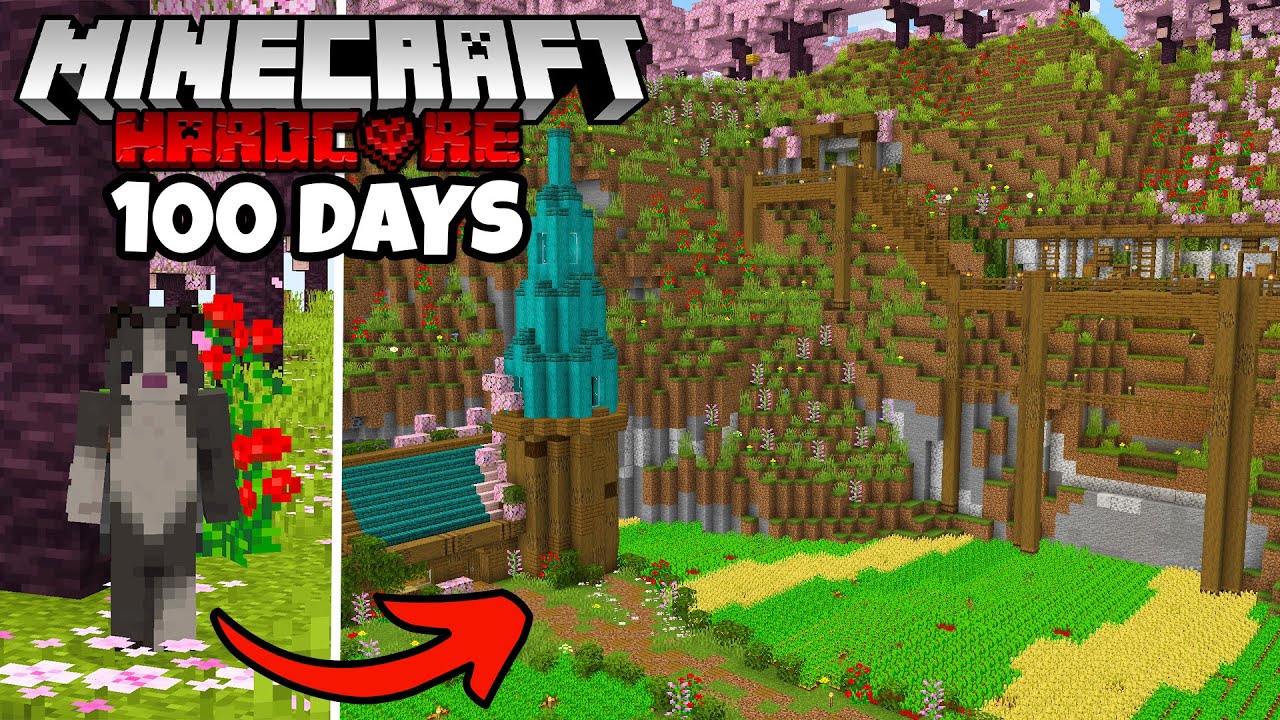 I Survived 100 Days in a Valley in Minecraft Hardcore - YouTube