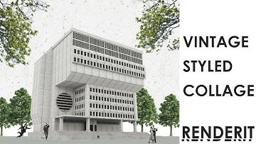 Vintage Architectural Visualization • Photoshop Tutorial • Timelapse