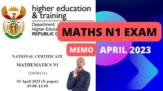 Mathematics N1 April 2023 Final Exam Answers