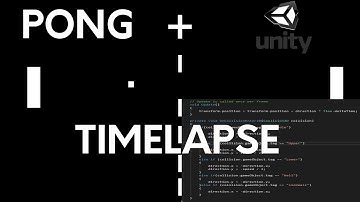 Creating pong in 10 minutes (Unity) - Timelaps