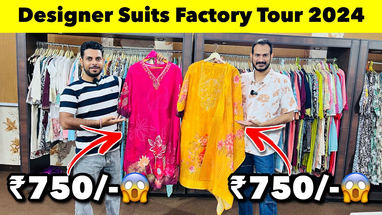 Jaipur Print Kurtis Factory Tour | Pure Maslin Chinon  Suits | Jaipur kurti wholesale market 2024