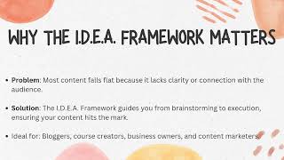 The I.D.E.A. Framework Introduction